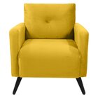 Poltrona Decorativa Veludo Bahamas Amarelo