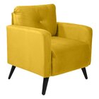 Poltrona Decorativa Veludo Bahamas Amarelo