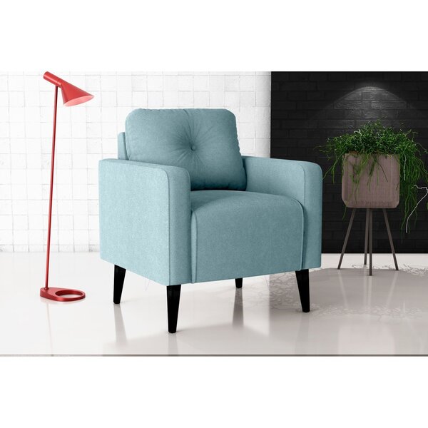 Poltrona Decorativa Veludo Bahamas Boucle Azul