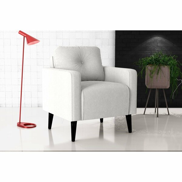 Poltrona Decorativa Veludo Bahamas Boucle Natural