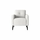 Poltrona Decorativa Veludo Bahamas Boucle Natural