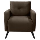 Poltrona Decorativa Veludo Bahamas Marrom