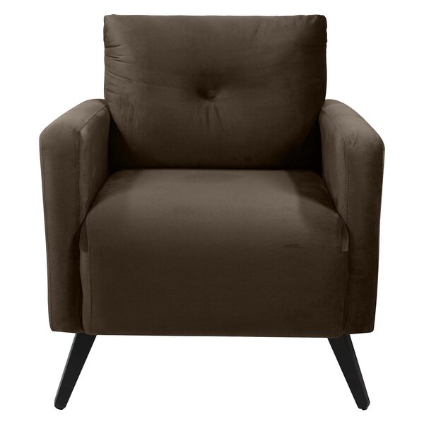 Poltrona Decorativa Veludo Bahamas Marrom