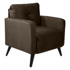 Poltrona Decorativa Veludo Bahamas Marrom