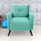 Poltrona Decorativa Veludo Bahamas Verde Menta
