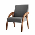 Poltrona Decorativa Veludo Duda Espresso Móveis Cinza