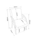 Poltrona Decorativa Veludo Duda Espresso Móveis Marfim