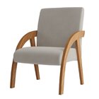 Poltrona Decorativa Veludo Duda Espresso Móveis Marfim