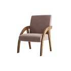 Poltrona Decorativa Veludo Duda Espresso Móveis Rosa