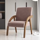 Poltrona Decorativa Veludo Duda Espresso Móveis Rosa