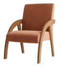 Poltrona Decorativa Veludo Duda Espresso Móveis Terracota