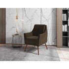Poltrona Decorativa Veludo Júlia Rr Divano Chocolate