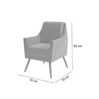 Poltrona Decorativa Veludo Júlia Rr Divano Chocolate