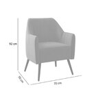 Poltrona Decorativa Veludo Lara Rr Divano Verde