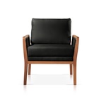 Poltrona Decorativa Veludo Preto Lua