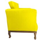 Poltrona Decorativa Veneza Suede Amarelo - Dominic Decor