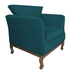 Poltrona Decorativa Veneza Suede Azul Royal - Dominic Decor