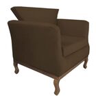 Poltrona Decorativa Veneza Suede Marrom - Dominic Decor