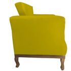 Poltrona Decorativa Veneza Suede Mostarda - Dominic Decor