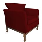 Poltrona Decorativa Veneza Suede Vinho - Dominic Decor