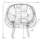 Poltrona Decorativa Verona Suede Deluxe Azul - Flash Sonho