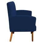 Poltrona Decorativa Veronês Para Sala E Recepção Suede Azul M