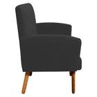 Poltrona Decorativa Veronês para Sala e Recepção Suede Grafit