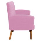 Poltrona Decorativa Veronês Para Sala E Recepção Suede Rosa B