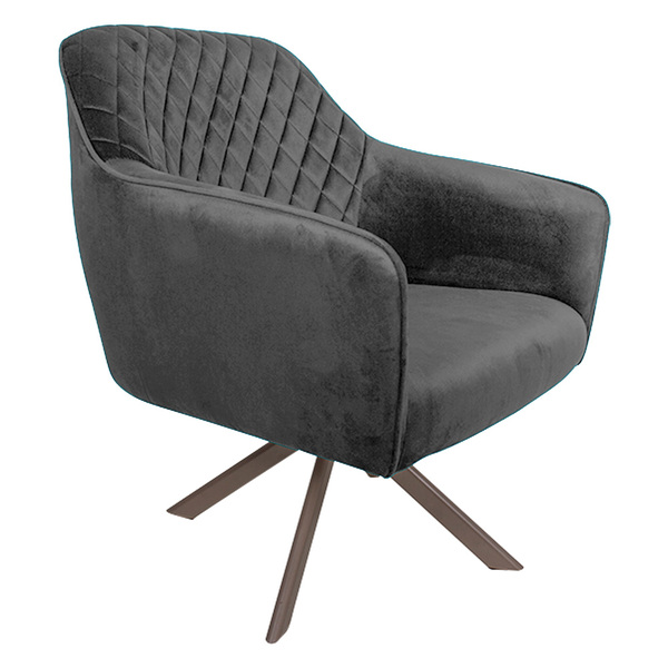 Poltrona Decorativa Versalhes Pés Champagne Giratório Veludo