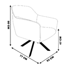 Poltrona Decorativa Versalhes Pés Champagne Giratório Veludo