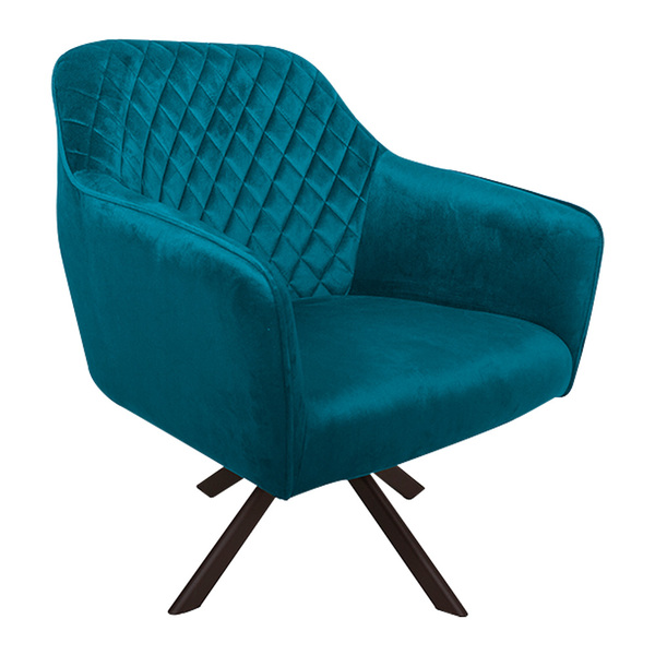 Poltrona Decorativa Versalhes Pés Chocolate Giratório Veludo