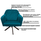 Poltrona Decorativa Versalhes Pés Chocolate Giratório Veludo