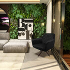 Poltrona Decorativa Versalhes Pés Chocolate Giratório Veludo