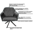 Poltrona Decorativa Versalhes Pés Grafite Giratório Veludo Ci