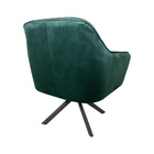 Poltrona Decorativa Versalhes Pés Grafite Giratório Veludo Ve