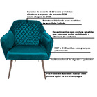 Poltrona Decorativa Versalhes Pés Palito Champagne Veludo Azu