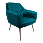 Poltrona Decorativa Versalhes Pés Palito Champagne Veludo Azu