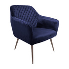 Poltrona Decorativa Versalhes Pés Palito Champagne Veludo Azu