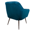 Poltrona Decorativa Versalhes Pés Palito Chocolate Veludo Azu