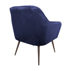 Poltrona Decorativa Versalhes Pés Palito Chocolate Veludo Azu