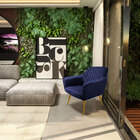 Poltrona Decorativa Versalhes Pés Palito Gold Veludo Azul Mar