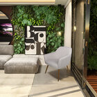 Poltrona Decorativa Versalhes Pés Palito Madeira Linho Areia