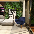 Poltrona Decorativa Versalhes Pés Palito Madeira Veludo Azul