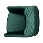 Poltrona Decorativa Versalhes Pés Palito Polido Veludo Verde