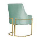 Poltrona Decorativa Vick Veludo Azul Acqua - Montanaris Decor