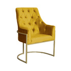 Poltrona Decorativa Vick Veludo Mostarda - Montanaris Decor