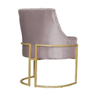 Poltrona Decorativa Vick Veludo Rosê - Montanaris Decor