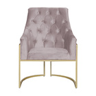 Poltrona Decorativa Vick Veludo Rosê - Montanaris Decor
