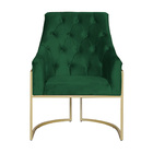 Poltrona Decorativa Vick Veludo Verde - Montanaris Decor