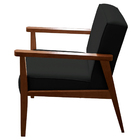 Poltrona Decorativa Vitoria P/ Sala E Recepção Dimartins Preto